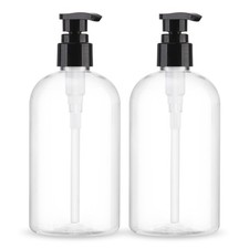 Empty Pump Bottles Dispenser 2 Pack 300ml/10.15oz. 10.15 oz,2 pack, 2clear