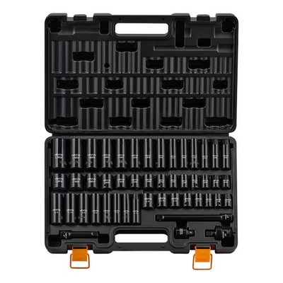 VEVOR Impact Socket Set 3/8'' Drive 48-Piece Socket Set 6-Point with Storage Case