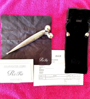 ReFa S Carat Ray RF-SR2150B Silver Face Roller Gesichtsroller Authentic B77