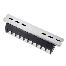 660V 30A 10 Position DIN Barrier Terminal Strip Block Rail Base Covered Screw
