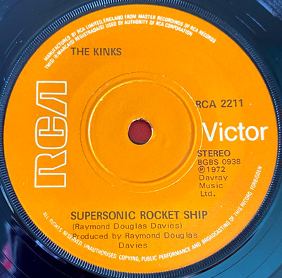 The Kinks Supersonic Rocket Ship 7''UK ORIG 1972 RCA You Don't Know My Name VINYL