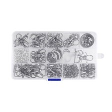 Silver Plated Metal Keychain Keyfob Key Holder Rings DIY Key Chain Accessories