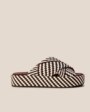Naghedi Laguna Platform Striped Geo Sandals 6