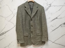 Corneliani Mens Plaid Wool Blazer Size 50R Gray Green/Gray Jacket