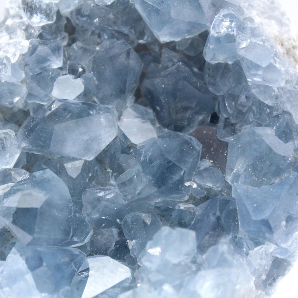 Célestite bleue de Madagascar géode naturelle 645gr 105mm Madagascar - Photo 4/4