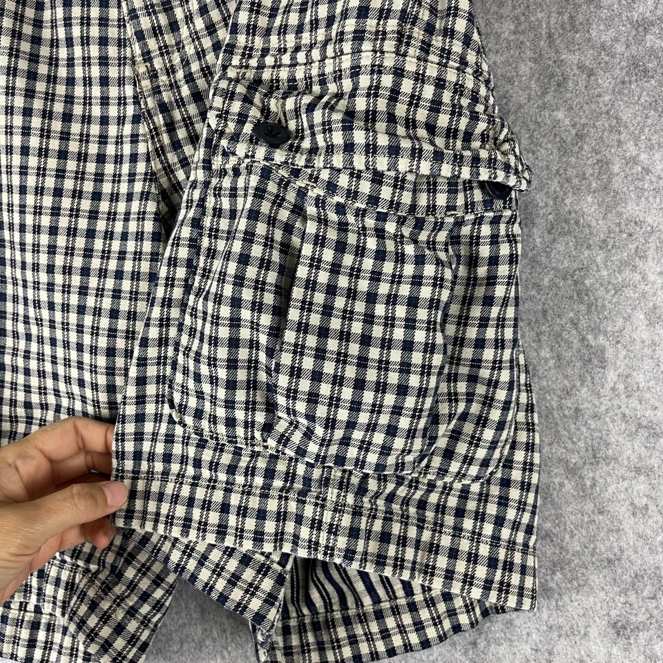 Pantalones Cortos de Carga Abercrombie Fitch Para Hombres 31 Cuadros Algodón Grunge Patinador Años 90 De Colección Foto 3 de 4