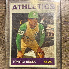 Topps 1964 #244 Tony La Russa Rookie Card Kansas City Athletics MLB. rookie card picture
