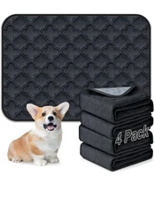 Washable Pee Pads for Dogs - 4 Pack Reusable Pee Pads，Waterproof Puppy Pads，Pet 