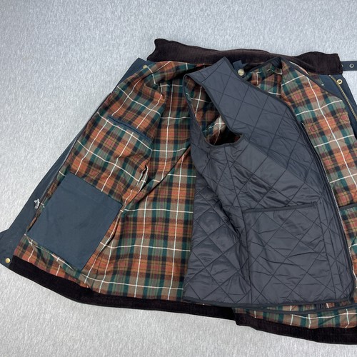 Spier & Mackay Giacca Touring Cerata Uomo XXS Blu Navy Cotone Cintura NUOVO $358 - Foto 11 di 18