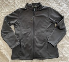 Medcouture Women's M Pewter Full Zip Mock Neck Scrub Jacket with Pockets