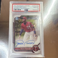 Topps 2022 Bowman Chrome Yasser Mercedes Twins Prospect Autograph Rookie PSA 10