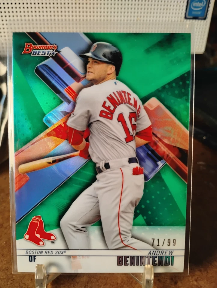 2018 Bowmans Best Green /99 Andrew Benintendi Redsox - Image 3 of 3