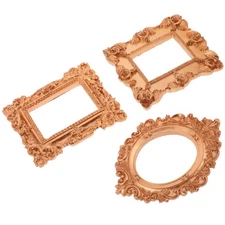 3 PCS Photography Props Small Picture Frames Mini Antique Resin Vintage