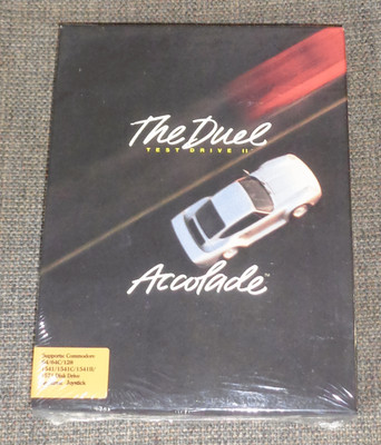 Duel Test Drive II Commodore 64 C64 Computer Game NOS New Sealed, Not Quite Mint