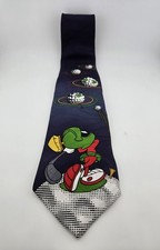 Vintage Marvin the Martian Golf Tie Blue Looney Tunes Balancine Warner Bros 1994