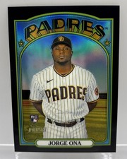 2021 Topps Heritage #504 Jorge Ona Chrome Black Refractor /72 Padres