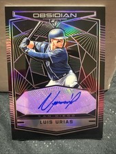 2019 Panini Obsidian Autographs Luis Urias #OA-LU Electric Etch Brewers /99