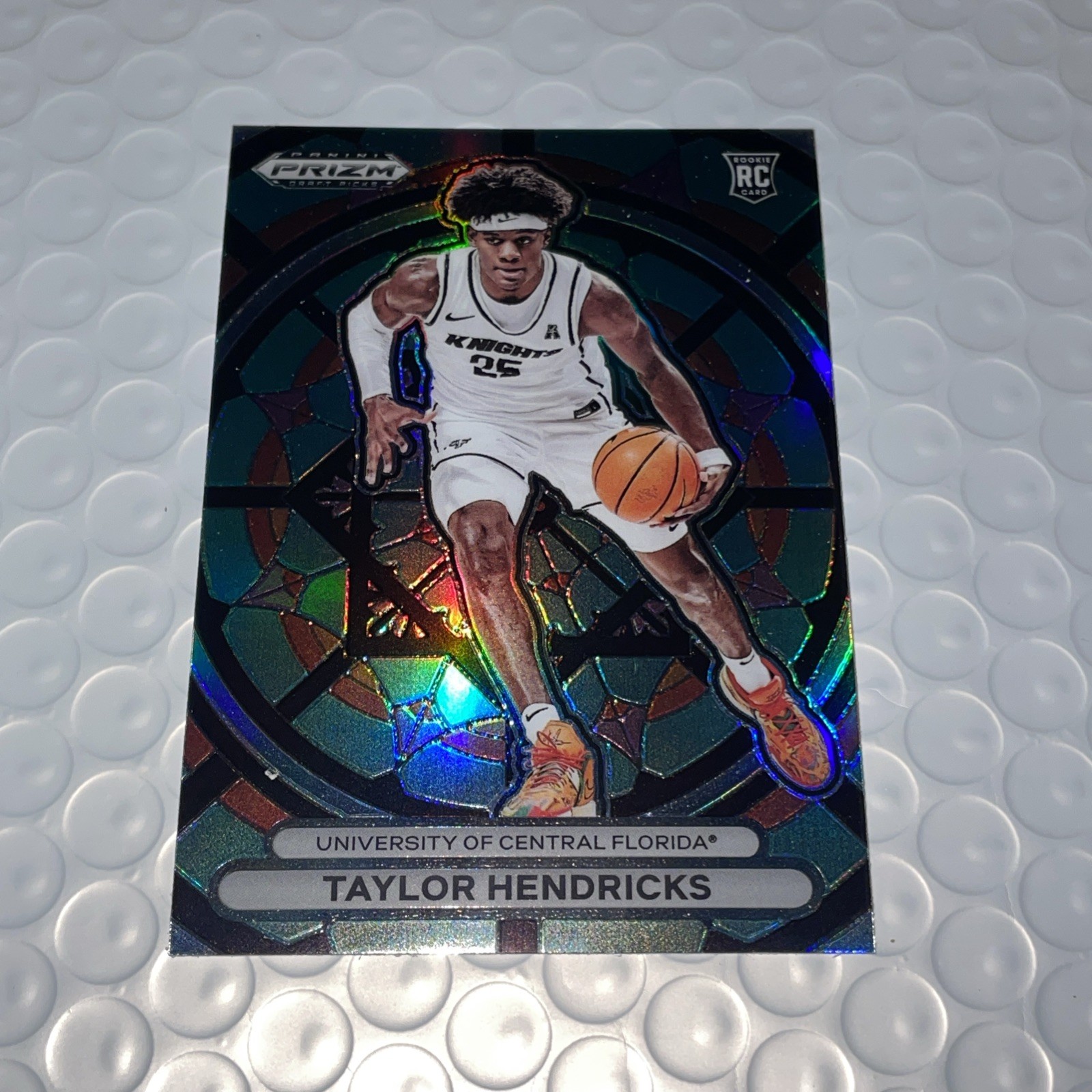 Taylor Hendricks 2023 Panini Prizm Draft ROOKIE Stained Glass SSP #9 UCF