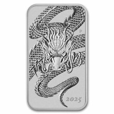 2025 Australia 1 oz Silver Dragon Rectangular Coin BU 44.72 per troy oz
