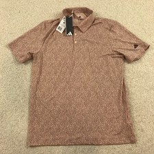 Adidas Ultimate 365 Polo Shirt Mens Medium Bunker Powder Coral JF4895