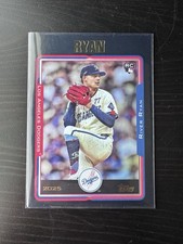 River Ryan 2025 Topps Archives Black Foil Parallel #93 LA Dodgers (RC)