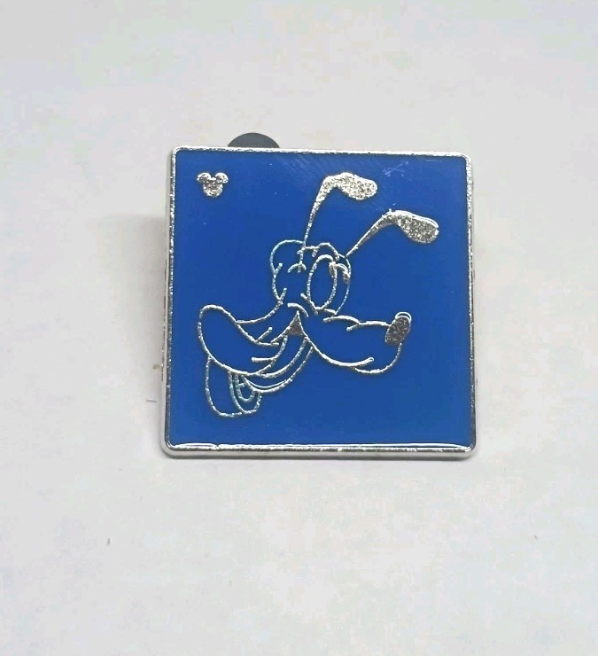 Disney Trading Pin Pluto Blue Square Character Outline Set Completer Pin