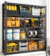 Metal Garage Storage Shelves Utility Rack Heavy Duty Shelving Unit Adjustable Metal Garage Storage Shelves Utility Rack Heavy Duty Shelving Unit Adjustable