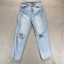 Wild Fable Womens Super High Rise Mom Jeans Distressed Denim Light Blue Size 2