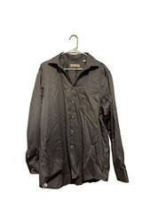 Michael Kors Men's Reg Fit Non-Iron Long Sleeve Dress Shirt Gray Sz16.5 34/35