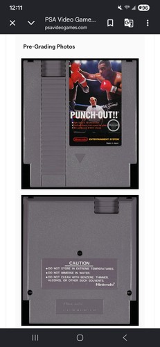 NES Mike Tyson's Punch-Out cart only White Bullets PSA Graded 8.0 read discr