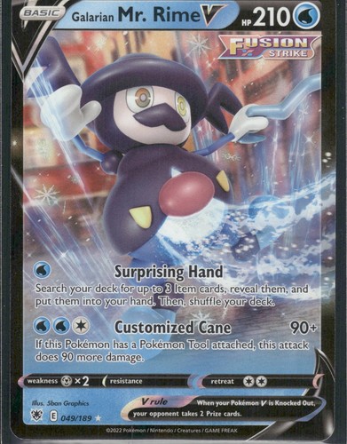 Galarian Mr. Rime V Holo Ultra Rare SWSH10: Astral Radiance 049/189 NM