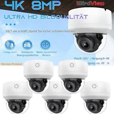 4K 8 MP 5-fach-Zoom PoE PTZ IR IP-Überwachungskamera für Hikvision NVR-Systeme