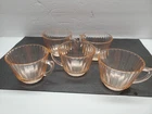 Vintage 1930’s Pink Depression Glass Cup Coffee Tea Set Of 5