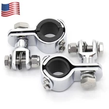 1" & 1.25" Foot Peg Mounts Clamps For Harley Indian Honda Kawasaki Crash Bar