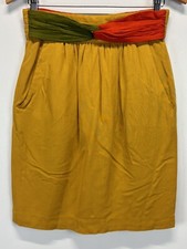 Vtg Platinum By Dorothy Schoelen Mod Colorblock Mini Skirt 6 VGUC Made USA 80  s