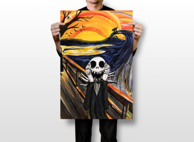 Halloween Scream Team Art Print Painting Wall Art Home Decor