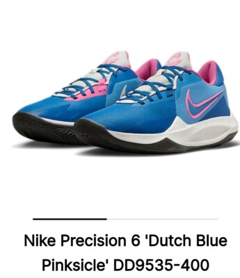 Nike Precision VI Low Dutch Blue Pinksicle Size 10 Men | eBay display picture 1