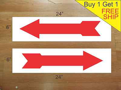 ARROW 6''x24'' REAL ESTATE RIDER SIGNS Buy 1 Get 1 FREE 2 Sided Corrugated Plastic