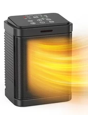 1500W Small Space Heater, PTC Ceramic Heater, Portable Space Heater with Ther...