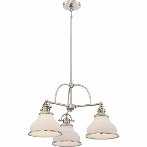 Quoizel GRT5103BN 3-Light Grant Dinette Chandelier in Brushed Nickel - Picture 6 of 7