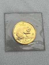 GOLD 1/10 oz "1999" ISLE OF MAN Crown *BRITTISH BLUE CAT* RARE ORIG. SEALED PACK