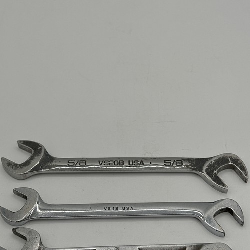 Set of 5 Snap-On SAE 4-Way Angle Head Open-End Wrenches 3/8" - 5/8" VS20B VS12A - Bild 9 von 12