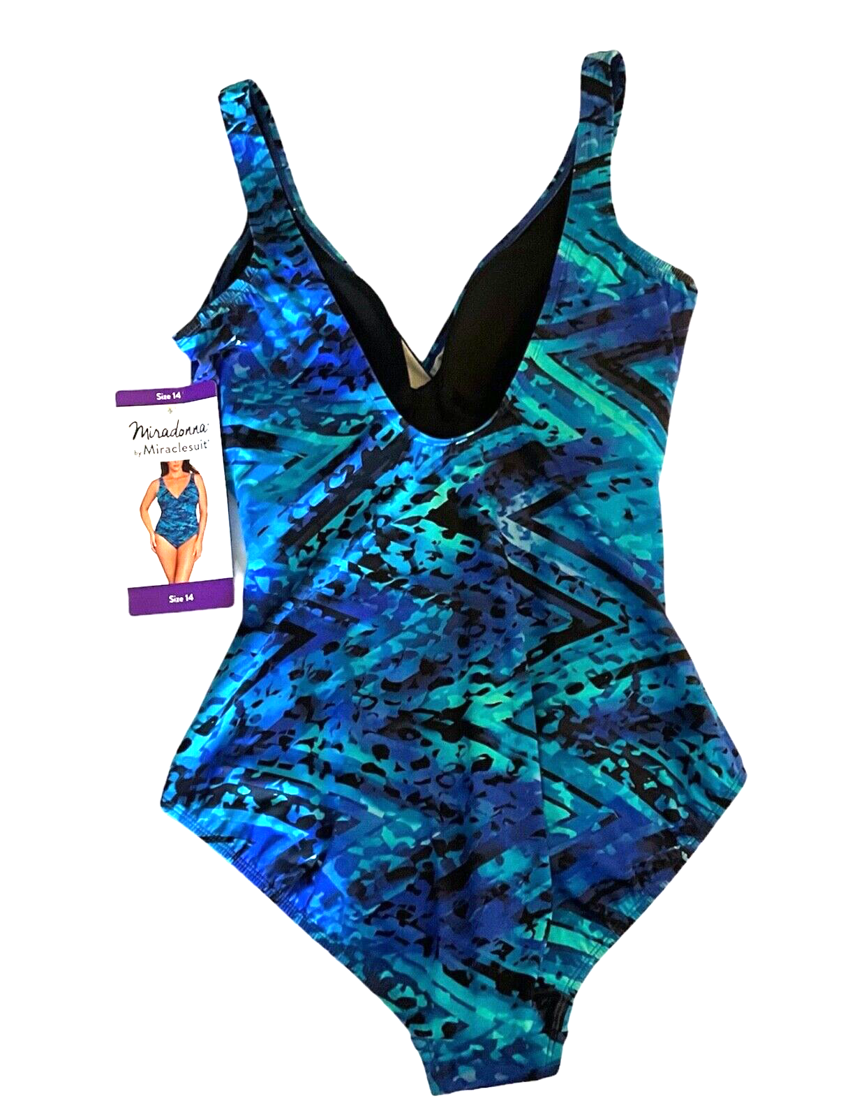 New Miradonna by Miraclesuit One Piece Swimsuit Size 14 eBay