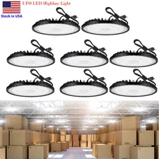 300W LED UFO High Bay Light Commercial Industrial Bay Lighting Garage Fixture 8P