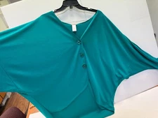 Antthony Woman One Size Dark Green Button Down Shawl – HSN - NWT - #38
