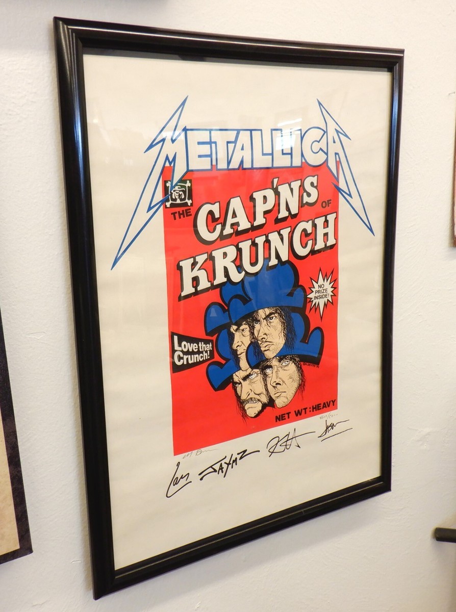 Metallica Signed Cap'ns of Krunch Poster 4609/5000, Framed | eBay