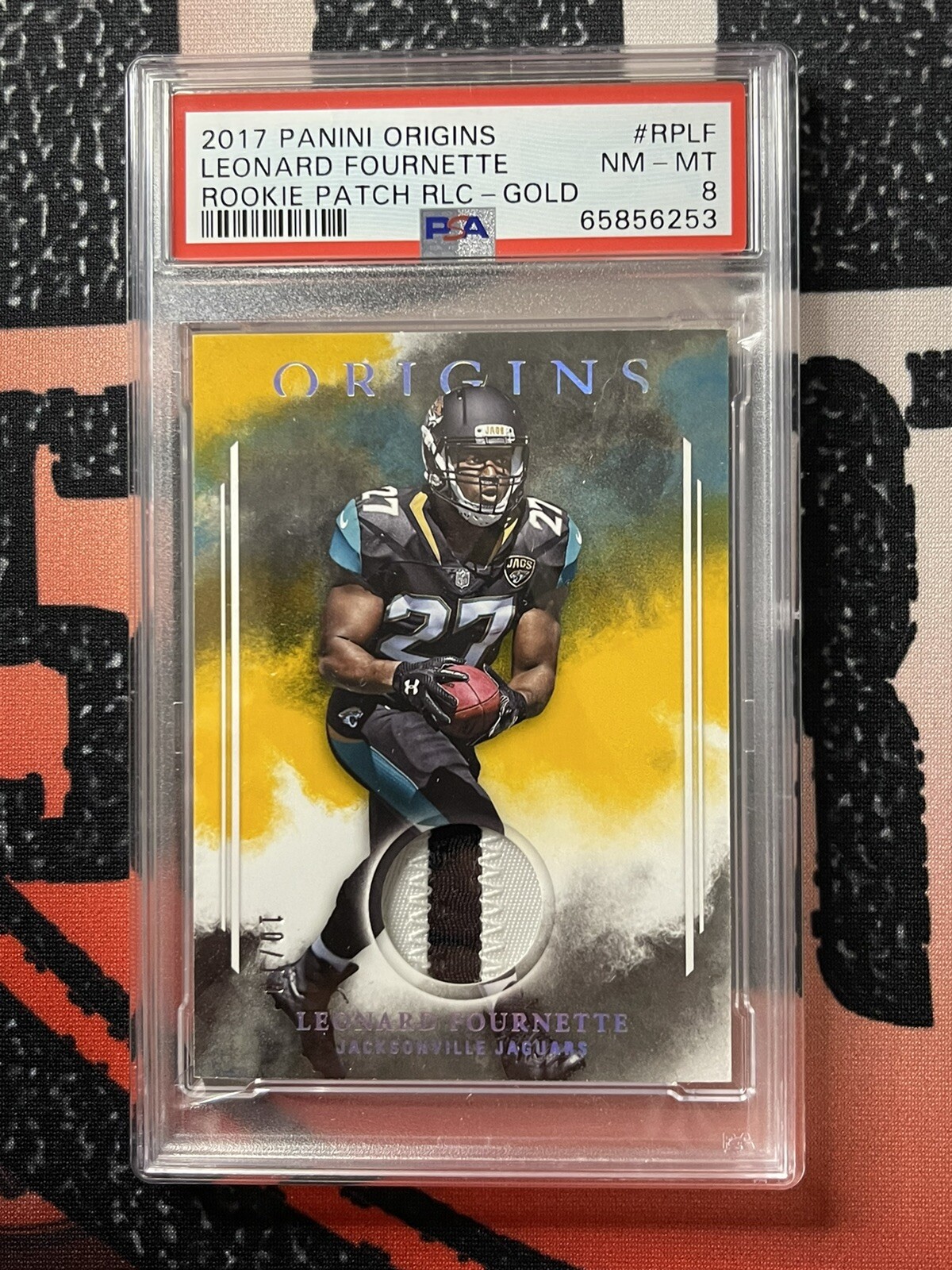 Leonard Fournette Panini Origins Rookie Patch Relics #RPLF Gold