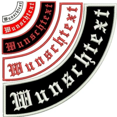 EIGENPRODUKTION SIDEROCKER SEITENAUFNÄHER AUFNÄHER Rocker Biker MC Kutte ALLE GRÖSSEN