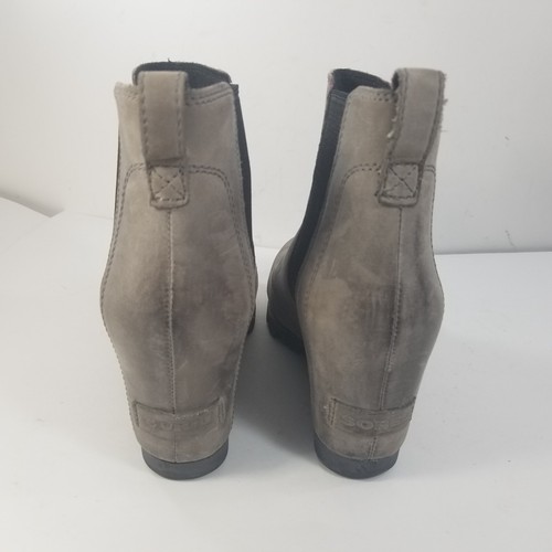SOREL Joan of Arctic Wedge Mid Ankle Boot Womens 8 Leather Slip On - Picture 8 of 14