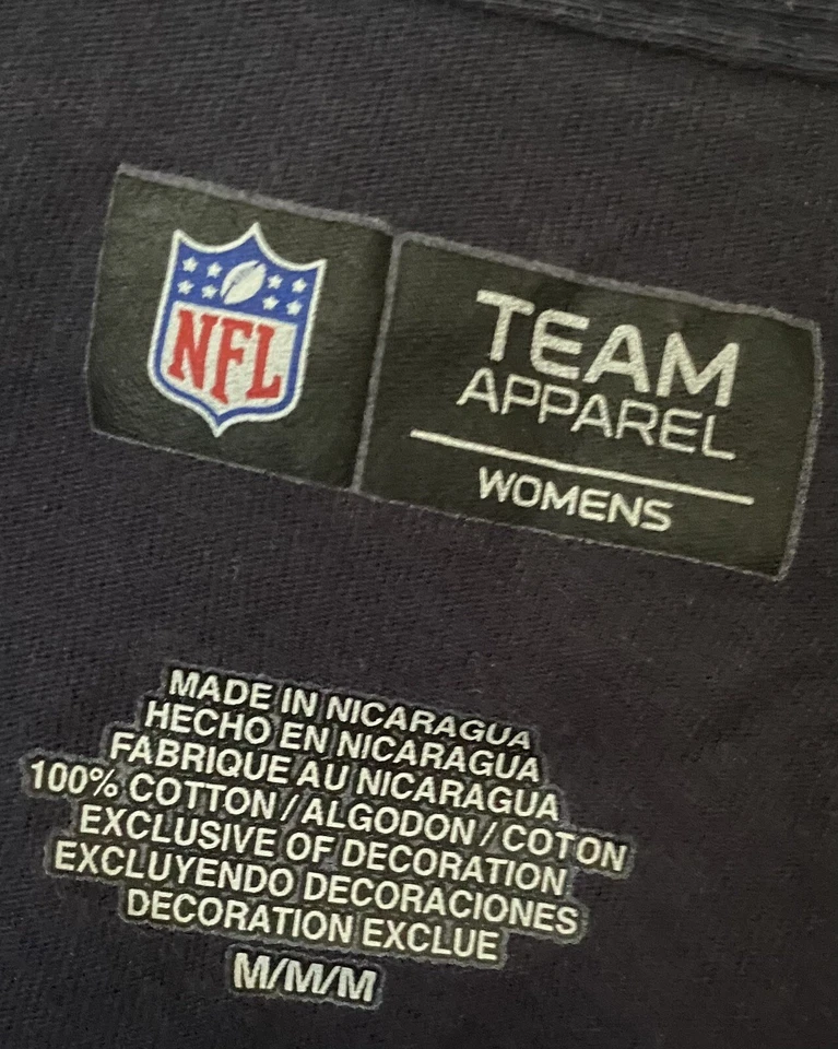 Camiseta Casual NFL Football Seattle Seahawks Feminina Média Azul Marinho Manga Longa - Imagem 3 de 4